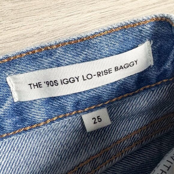 Aritzia Denim Forum The 90s Iggy Low Rise Baggy Loose Fit Jeans Light Blue Sz 25 - Picture 7 of 8